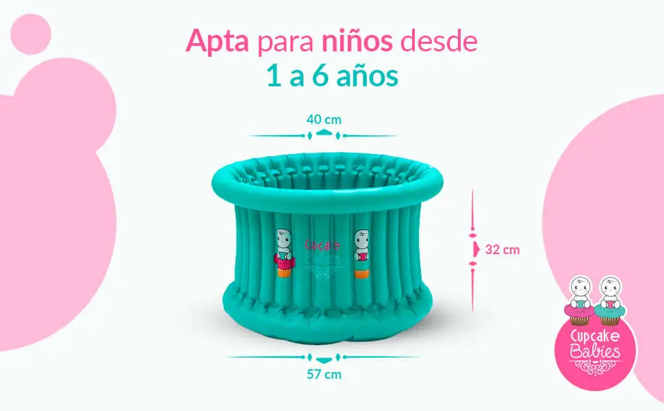 Inflatable Baby Bathtub | Portable Baby Tub | Cupcake Babies
