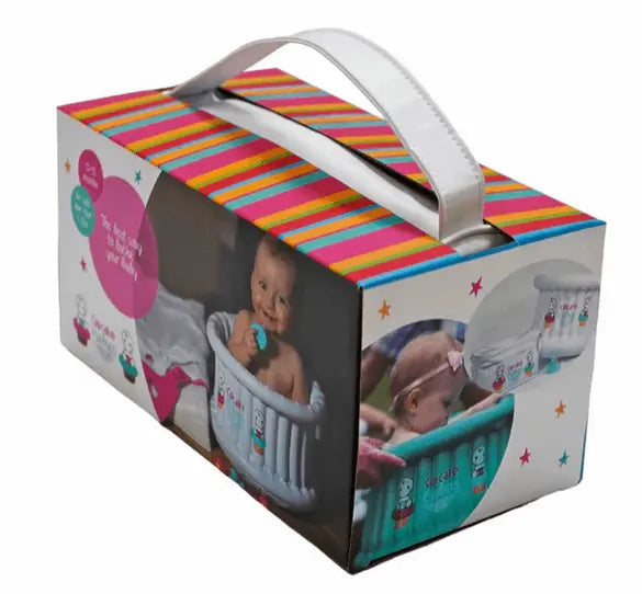 Inflatable Small Cupcake Babies Bath for babies from birth up to 1 year + inflator + travel pouch - Cupcake Babies Europe